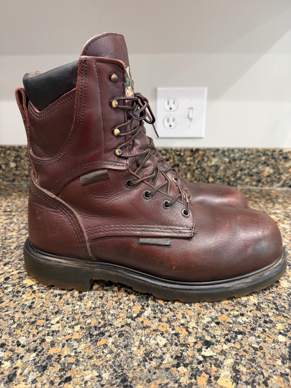 Red wing 10 EEE Men's Brown Leather Work Boots - Classic Lace-Up